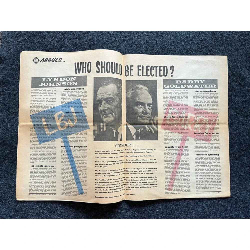 1970s Childrens Cold War Newspaper, Vintage Antique Collectibles, Original Chil
